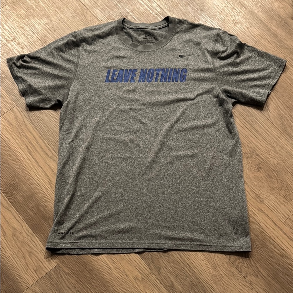 Nike Gray Short Sleeve Tee with Bold Logo